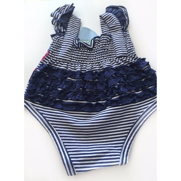 Nohi Striped Ruffle Romper NWT - Picture 3 of 3